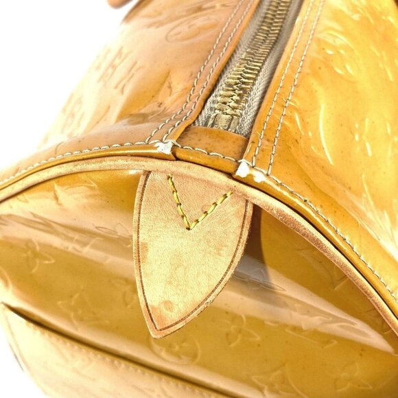 LOUIS VUITTON M91000 MonogramVernis Mercer Bags Travel Bag Duffle Bag Beige - Picture 8 of 16